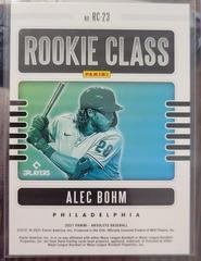 Back Of Card | Alec Bohm Baseball Cards 2021 Panini Absolute Rookie Class