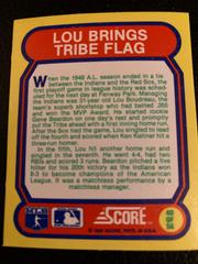Lou Brings Tribe Flag Baseball Cards 1988 Score Magic Motion Great Moments in Baseball Prices