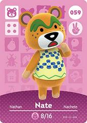 Nate #059 [Animal Crossing Series 1] Amiibo Cards Prices