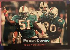 Brian Cox / Marco Coleman Football Cards 1993 Pro Set Power Combos Prices