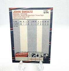 Back Of Card | John Smoltz Baseball Cards 1988 Fleer Update Glossy