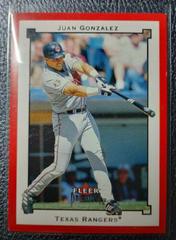 Juan Gonzalez #SR-51 Baseball Cards 2002 Fleer Premium Prices