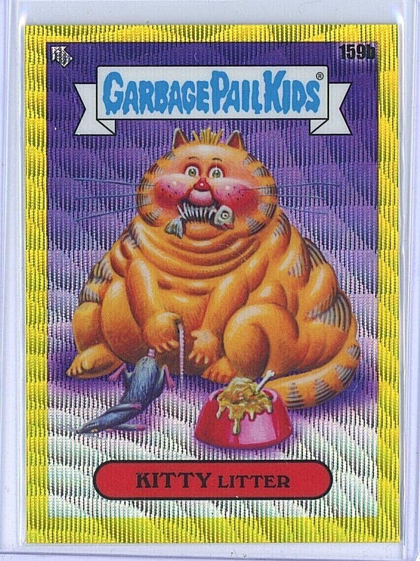 KITTY LITTER [Yellow Wave] #159b 2021 Garbage Pail Kids Chrome