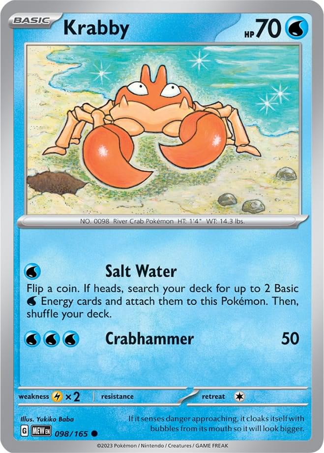 Krabby #98 Pokemon Scarlet & Violet 151