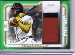 Ronald Acuna Jr. [Green] #DJR-RA Baseball Cards 2023 Topps Definitive Jumbo Relic Collection Prices