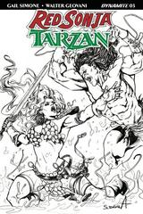 Red Sonja / Tarzan [Davila Black White] #3 (2018) Comic Books Red Sonja / Tarzan Prices