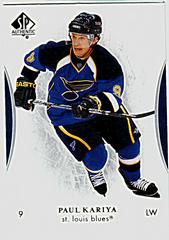 Paul Kariya Hockey Cards 2007 SP Authentic Prices