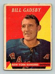 Bill Gadsby Hockey Cards 1958 Topps Prices
