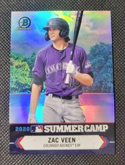 Zac Veen Baseball Cards 2021 Bowman Chrome 2020 Summer Camp Prices
