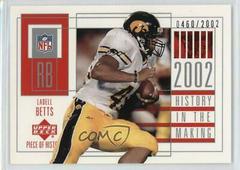 LaDell Betts #134 Football Cards 2002 Upper Deck Piece of History Prices