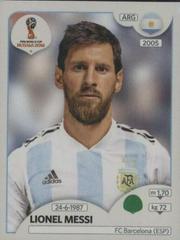Lionel Messi [Black Back] Soccer Cards 2018 Panini World Cup Stickers Prices