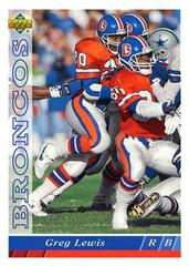 Greg Lewis Football Cards 1993 Upper Deck Prices