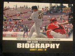 Garrett Jones #SB-169 Baseball Cards 2010 Upper Deck Season Biography Prices