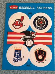 Indians, Tigers, Royals, Brewers Baseball Cards 1989 Fleer Baseball Stickers Prices
