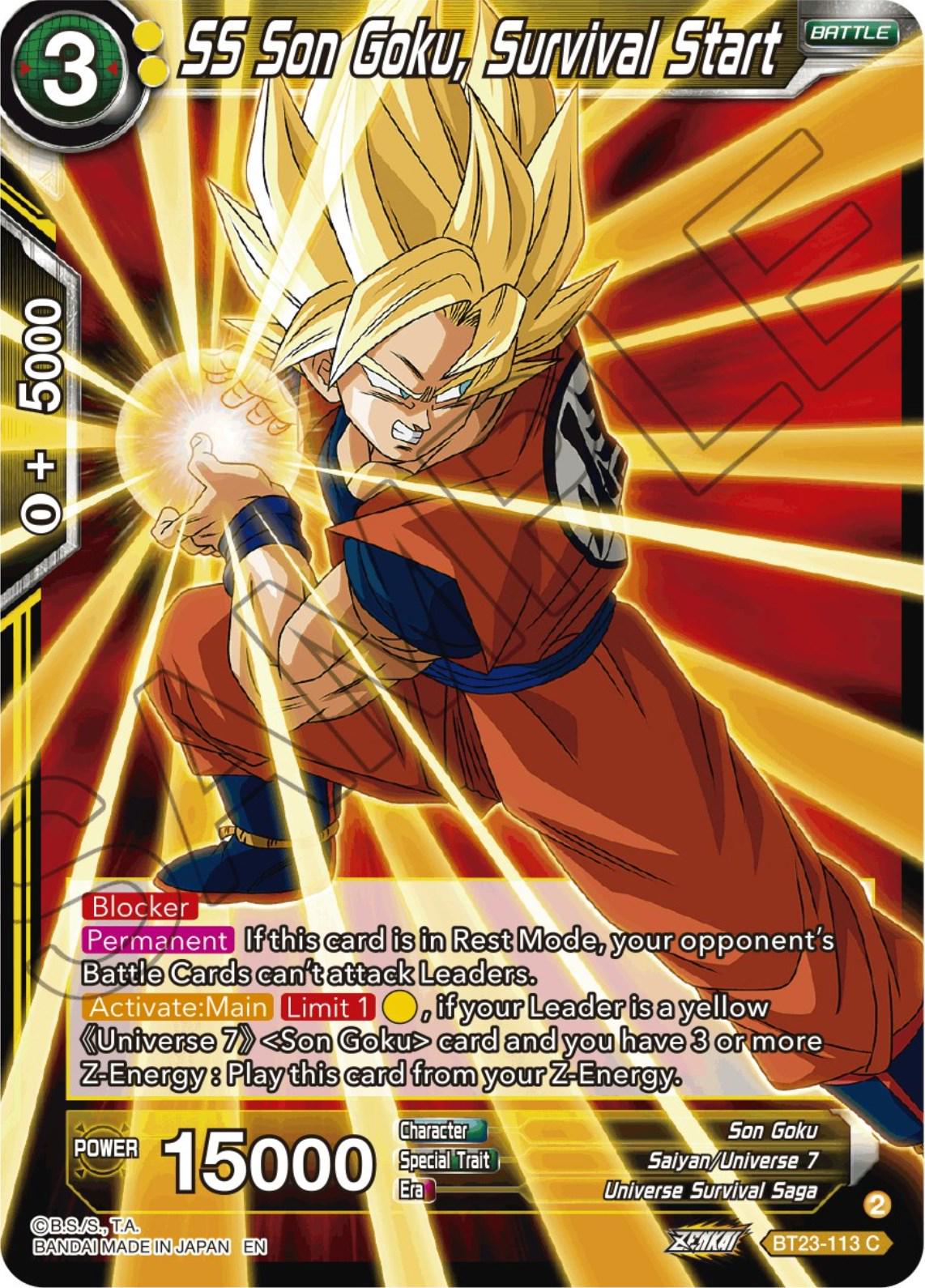 SS Son Goku, Survival Start BT23-113 Dragon Ball Super Perfect Combination