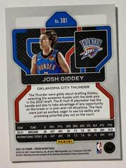 Back Of Card | Josh Giddey Basketball Cards 2021 Panini Prizm
