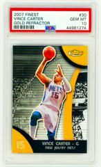 Vince Carter [Gold Refractor] #30 Basketball Cards 2007 Finest Prices