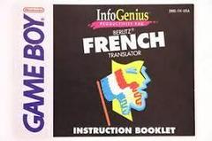 Berlitz French Translator - Manual | Berlitz French Translator GameBoy