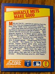 Miracle Mets Make Good #38 Baseball Cards 1989 Score Magic Motion Trivia A Year to Remember Prices
