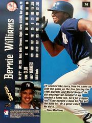 Rear | Bernie Williams Baseball Cards 1998 Skybox Dugout Axcess