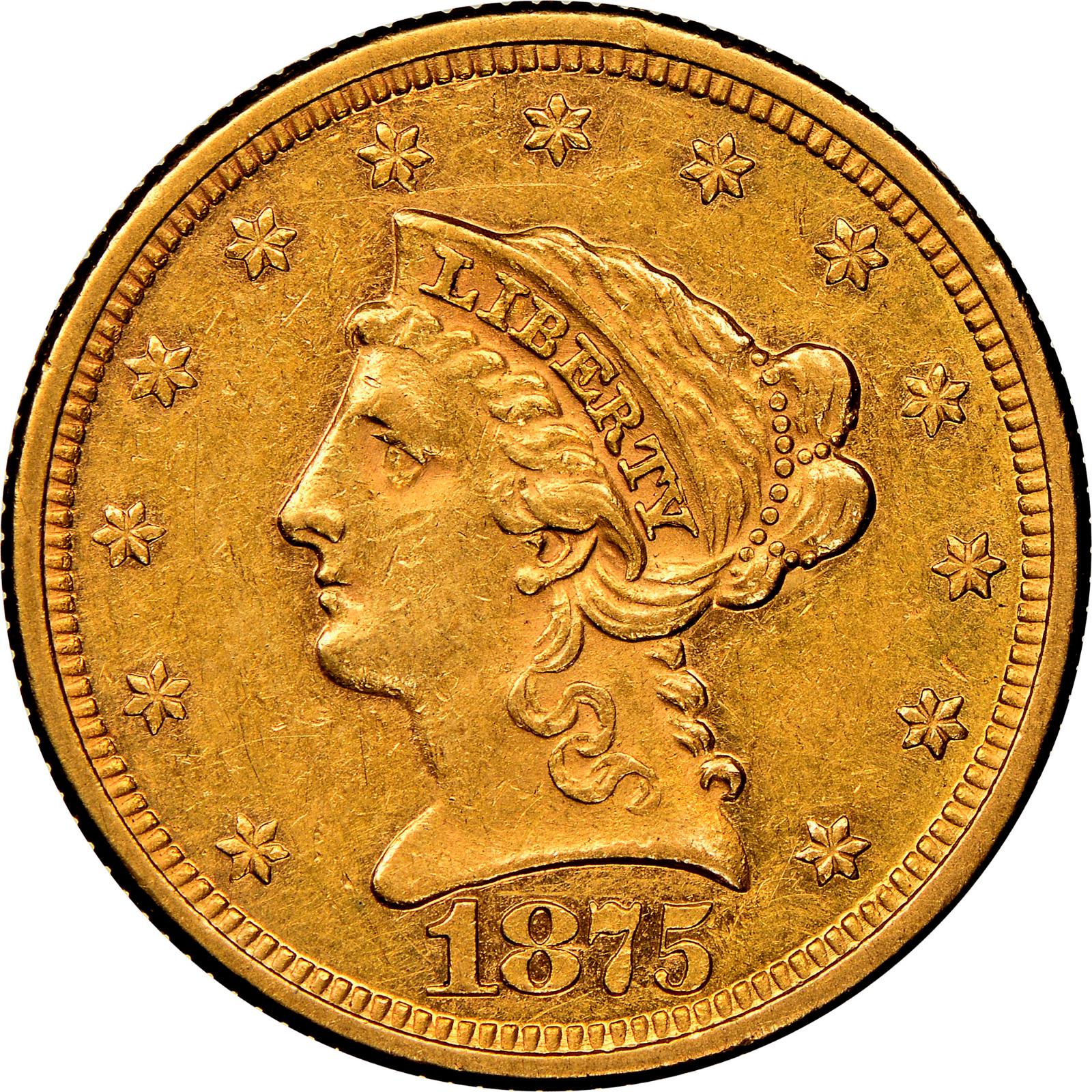 1875 [PROOF] Coins Liberty Head Quarter Eagle