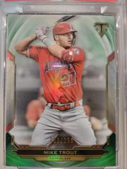 Mike Trout [Emerald} #73 Baseball Cards 2019 Topps Triple Threads Prices