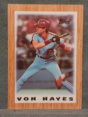 Von Hayes #28 Baseball Cards 1987 Topps Mini League Leaders Prices