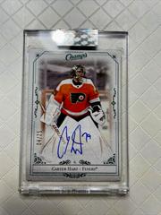 Carter Hart [Green] #C-CH Hockey Cards 2020 Upper Deck Clear Cut Champs Autographs Prices