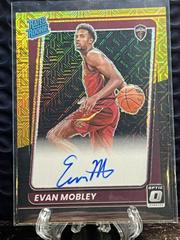 Evan Mobley [Choice Black Gold Signature] Basketball Cards 2021 Panini Donruss Optic Prices
