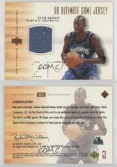 Variation | Kevin Garnett [Ultimate Game Jersey - Silver] Basketball Cards 2000 Ultimate Collection