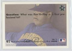Back | Ken Griffey Jr [Seventh Inning Stretch] Baseball Cards 1992 Upper Deck Comic Ball 3