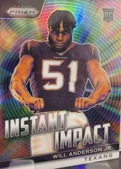 Will Anderson Jr. #II-13 Football Cards 2023 Panini Prizm Instant Impact Prices
