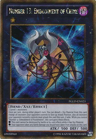 Number 13: Embodiment of Crime PGLD-EN023 YuGiOh Premium Gold