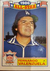 Fernando Valenzuela Baseball Cards 1987 Topps All Star 22 Prices