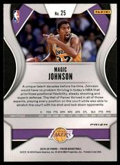 Back Side | Magic Johnson [Red Ice] Basketball Cards 2019 Panini Prizm