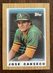 Jose Canseco #68 Baseball Cards 1987 Topps Mini League Leaders Prices