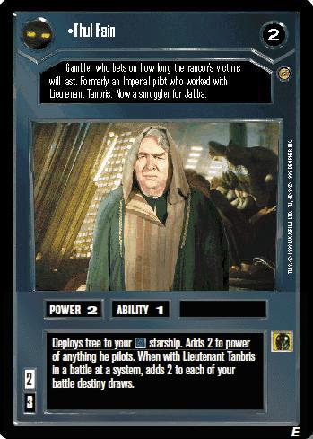 Thul Fain [Limited] Star Wars CCG Jabba's Palace