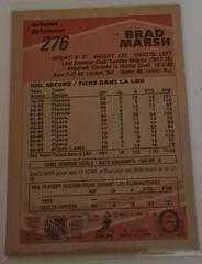 Backside | Brad Marsh Hockey Cards 1989 O-Pee-Chee