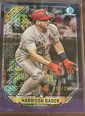 Harrison Bader [Purple Refractor] #HB Baseball Cards 2018 Bowman Mega Box Chrome Rookie of the Year Favorites Prices