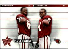 Anquan Boldin, Bryant Johnson #99 Football Cards 2003 Leaf Rookies & Stars Prices