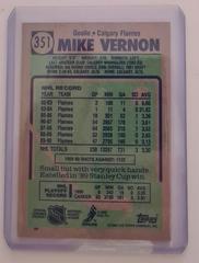 Backside | Mike Vernon Hockey Cards 1990 Topps