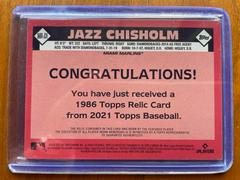 Back | Jazz Chisholm Baseball Cards 2021 Topps 1986 Baseball 35th Anniversary Relics
