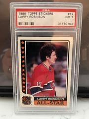 1986 Topps Stickers Larry Robinson #12 | Larry Robinson Hockey Cards 1986 Topps Stickers