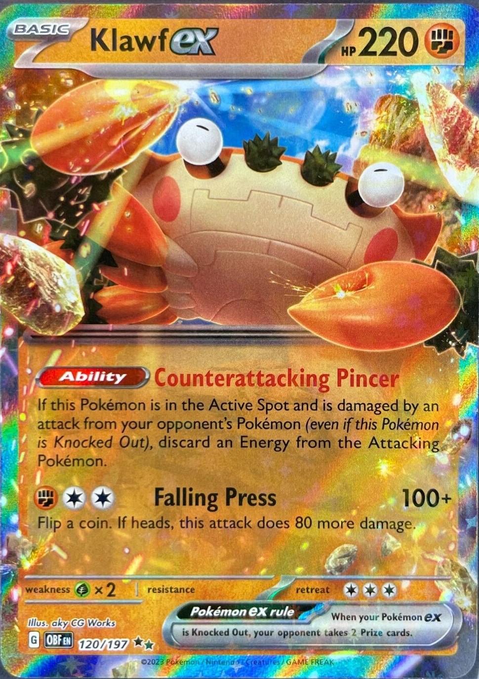 Klawf ex 120 Prices Pokemon Obsidian Flames Pokemon Cards