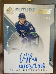 Elias Pettersson [Autograph] Hockey Cards 2018 SP Authentic Prices