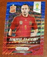 Andres Iniesta [Blue & Red Wave Prizm] #30 Soccer Cards 2014 Panini Prizm World Cup Stars Prices