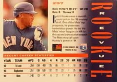 Rear | Butch Huskey Baseball Cards 1994 Donruss Triple Play