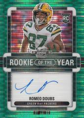 Romeo Doubs [Rookie of the Year Autograph Green Pulsar] #ROY-RD Football Cards 2022 Panini Contenders Optic Rookie of the Year Prices