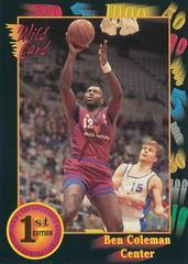 Ben Coleman #101 Basketball Cards 1991 Wild Card Prices