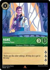Hans - Scheming Prince [Foil] Lorcana First Chapter Prices